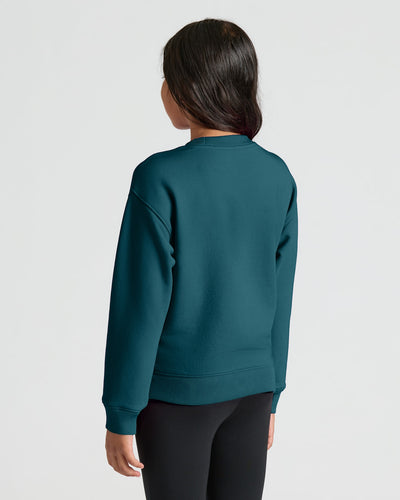 Deep Emerald Slouch Pullover Crew & Relaxed Jogger Set