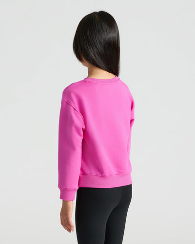 Electric Fuchsia Slouch Pullover Crew & Relaxed Joggers Set