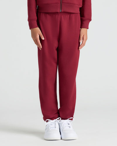 Dark Maroon Slouch Pullover Crew & Relaxed Jogger Set