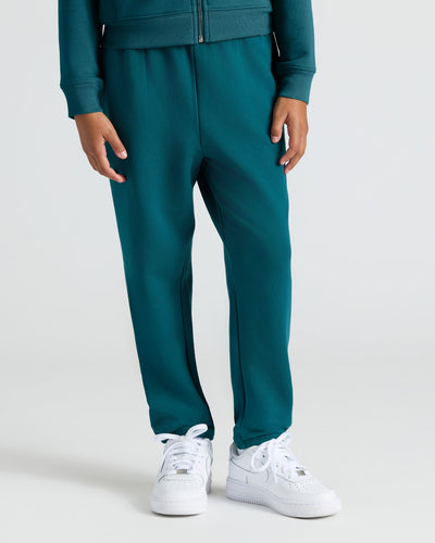 Deep Emerald Cropped Zip Hoodie & Relaxed Joggers Set
