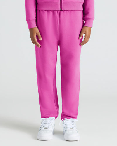 Electric Fuchsia Cropped Zip Hoodie & Relaxed Joggers Set