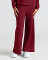 Girls Dark Maroon Waffle Henley & Pants, waffle texture, relaxed fit.