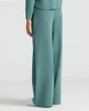 Girls Stormcloud Waffle Wide Leg Pants with elastic waistband.