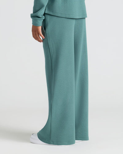 Stormcloud Waffle Long Sleeve Henley & Waffle Leg Pants Set