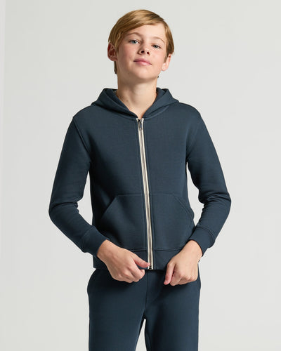 Full Zip Fleece Hoodie & Jogger Set - Navy