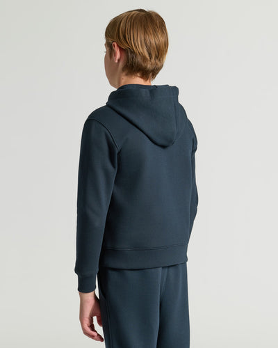 Boys' Fleece Full Zip Hoodie  - Navy