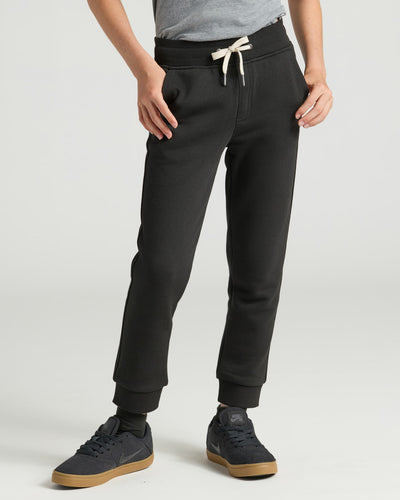 Full Zip Fleece Hoodie & Jogger Set - Black