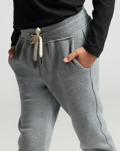 Full Zip Fleece Hoodie & Jogger Set - Medium Heather Gray