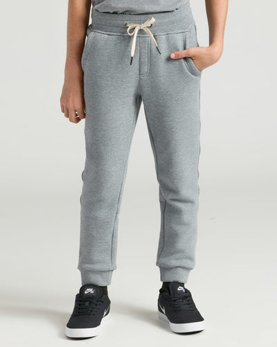 Full Zip Fleece Hoodie & Jogger Set - Medium Heather Gray
