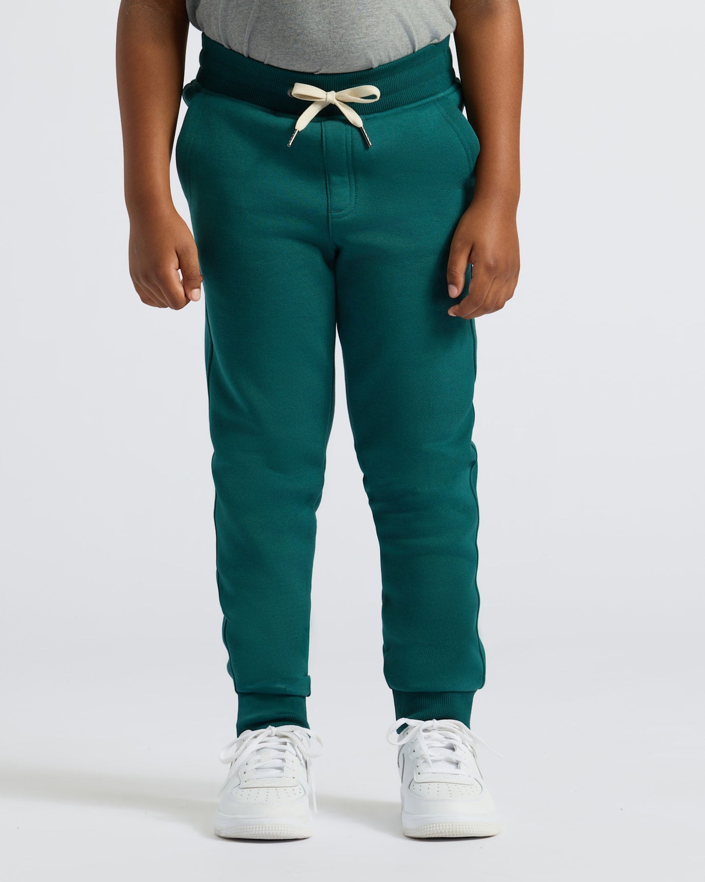 Boys Deep Emerald Full Zip Fleece Hoodie & Jogger outfit.