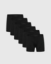 Black Boxer Briefs W/ Fly 6-Pack displayed in a staggered row.