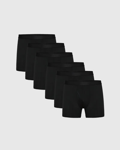 Lot de 6 boxers noirs avec braguette