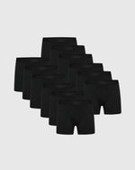 Lot de 12 boxers noirs avec braguette