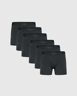 Lot de 6 boxers en carbone avec braguette