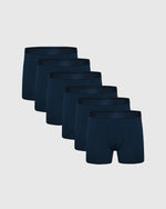 Lot de 6 boxers bleu marine avec braguette