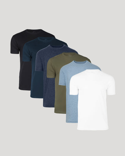 Lot de 6 t‑shirts classiques à col ras du cou