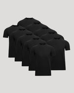 All Black Active Crew 10-Pack