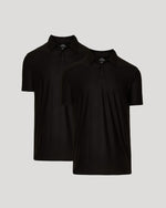 All Black Active Polo 2-Pack