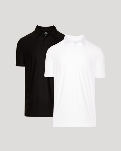 Black & White Active Polo 2-Pack