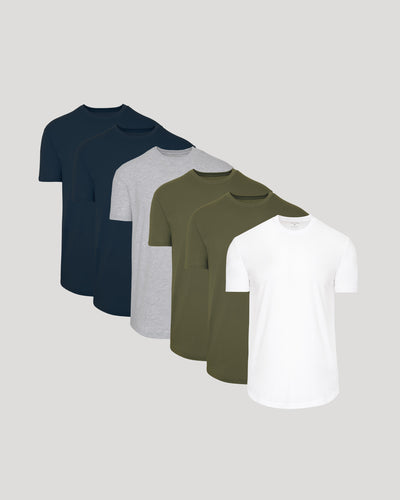 Classic Curved Hem Crew Neck