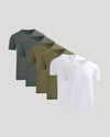 Classic V-Neck 6-Pack: staggered display of fitted short-sleeve tees.