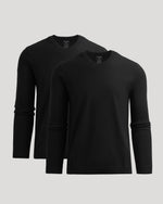 All Black Dressy V-Neck Sweater 2-Pack