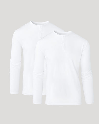 Klassischer Langarm‑Henley (2‑Pack)