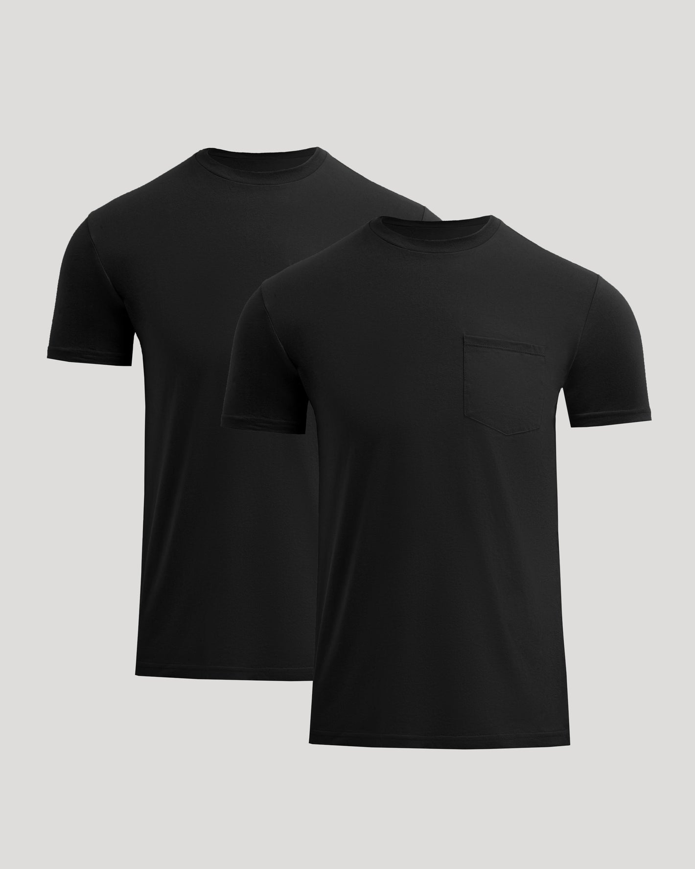 Black Classic Pocket Crew 2-Pack