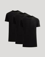 All Black Tall Heavyweight Crew 3-Pack