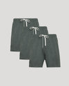 Active Comfort Shorts 3-Pack with drawstring, elastic waistband, and pockets.