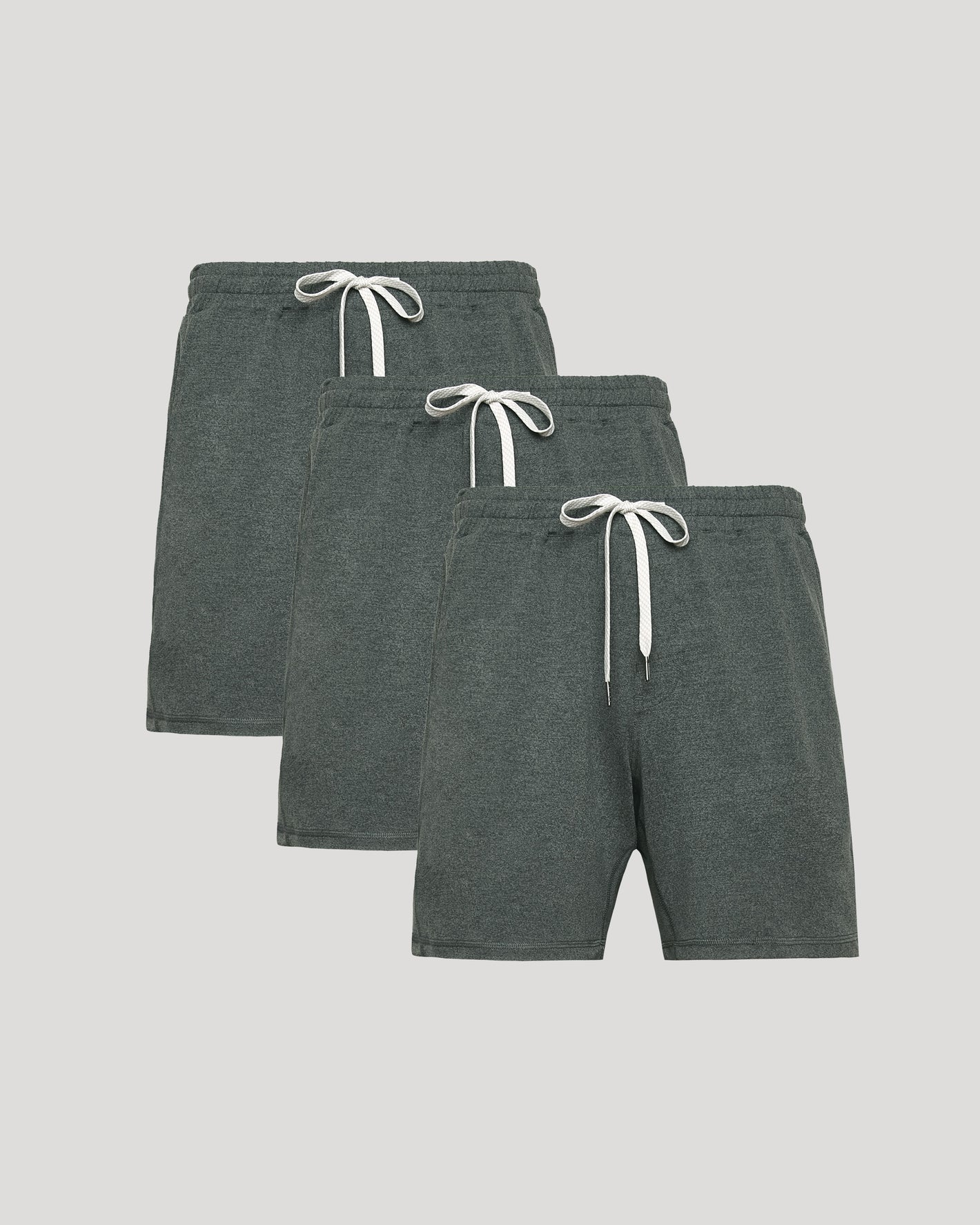 Active Comfort Shorts 3-Pack with drawstring, elastic waistband, and pockets.