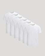 All White Short Heavyweight Crew 6-Pack