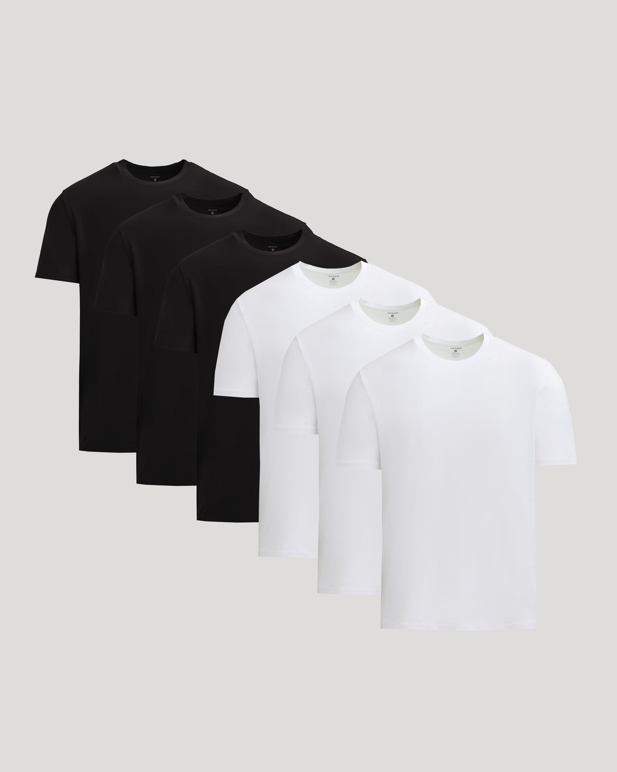 Black & White Short Active Crew Neck 6-Pack
