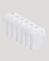 All White Short Active Crew Neck 6-Pack