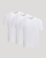 All White Short Active Crew Neck 3-Pack