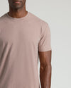 Seasonal Classic Crew 3-Pack men's fitted beige T-shirt close-up.