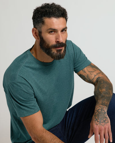 Classic Crew Neck - Heather Seafarer