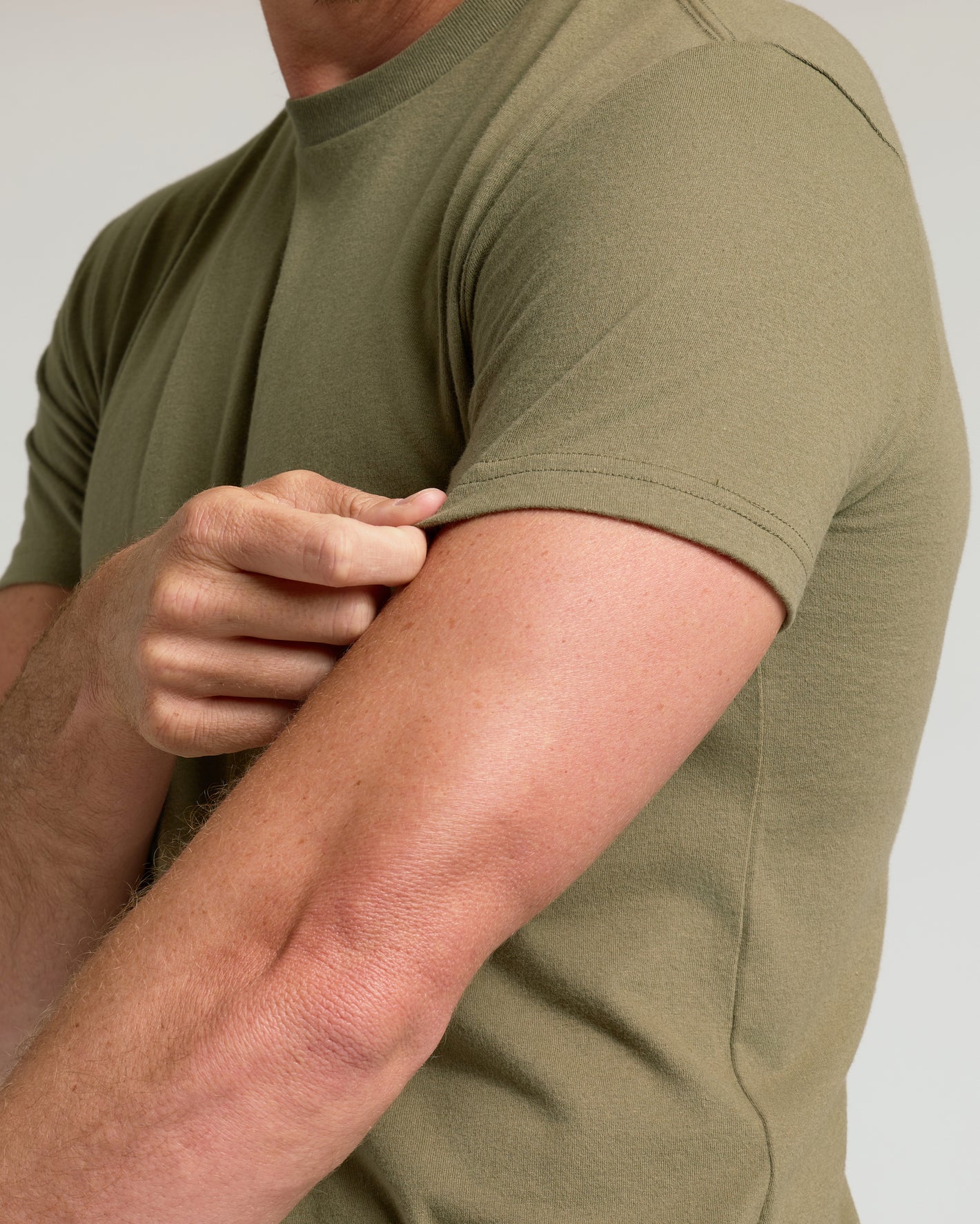 Military Green Classic Crew Neck