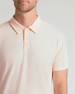 True ClassicCoral Blush Classic Polo with three-button placket, premium fitted design.