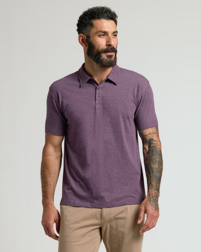 Classic Polo - Dark Heather Plum