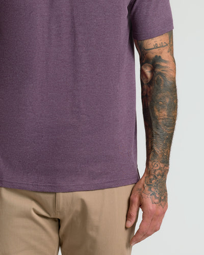 Classic Polo - Dark Heather Plum