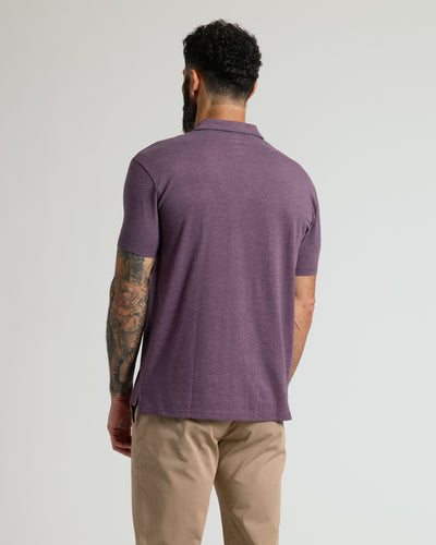Classic Polo - Dark Heather Plum