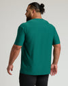 Clover Active Crew Neck Tee worn by man, rear view.