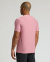 Quartz Rose Active Crew Neck Tee, back view, tattooed arm visible.
