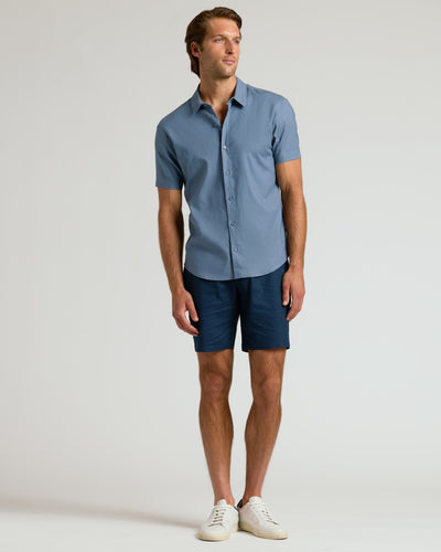 Linen Short Sleeve Shirt - Fiord