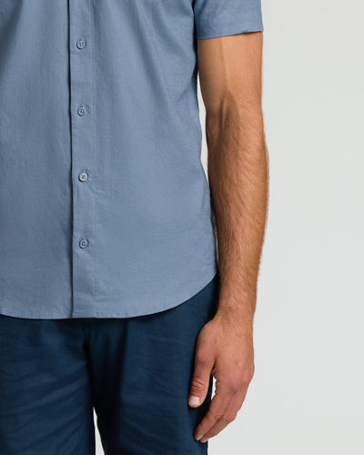 Linen Short Sleeve Shirt - Fiord
