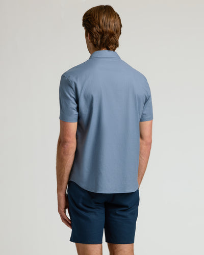 Linen Short Sleeve Shirt - Fiord