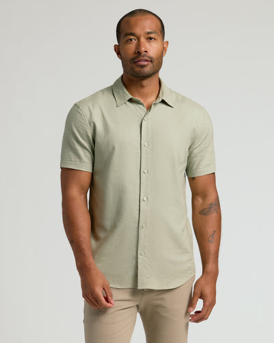 Linen Short Sleeve Shirt - Mossy Oak
