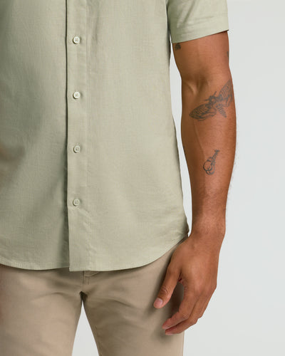 Linen Short Sleeve Shirt - Mossy Oak