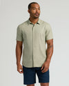Fiord & Mossy Oak Short Sleeve Linen Shirt on male model.